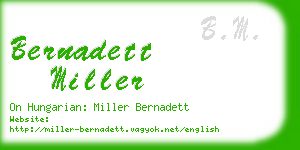 bernadett miller business card